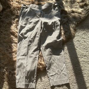 Ann Taylor Womens beige brown  Plaid Pants